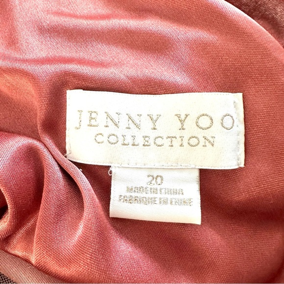 Jenny Yoo Malia Dress English Rose Long Sleeve Velvet Anthropologie Plus Sz 20 - Picture 7 of 8